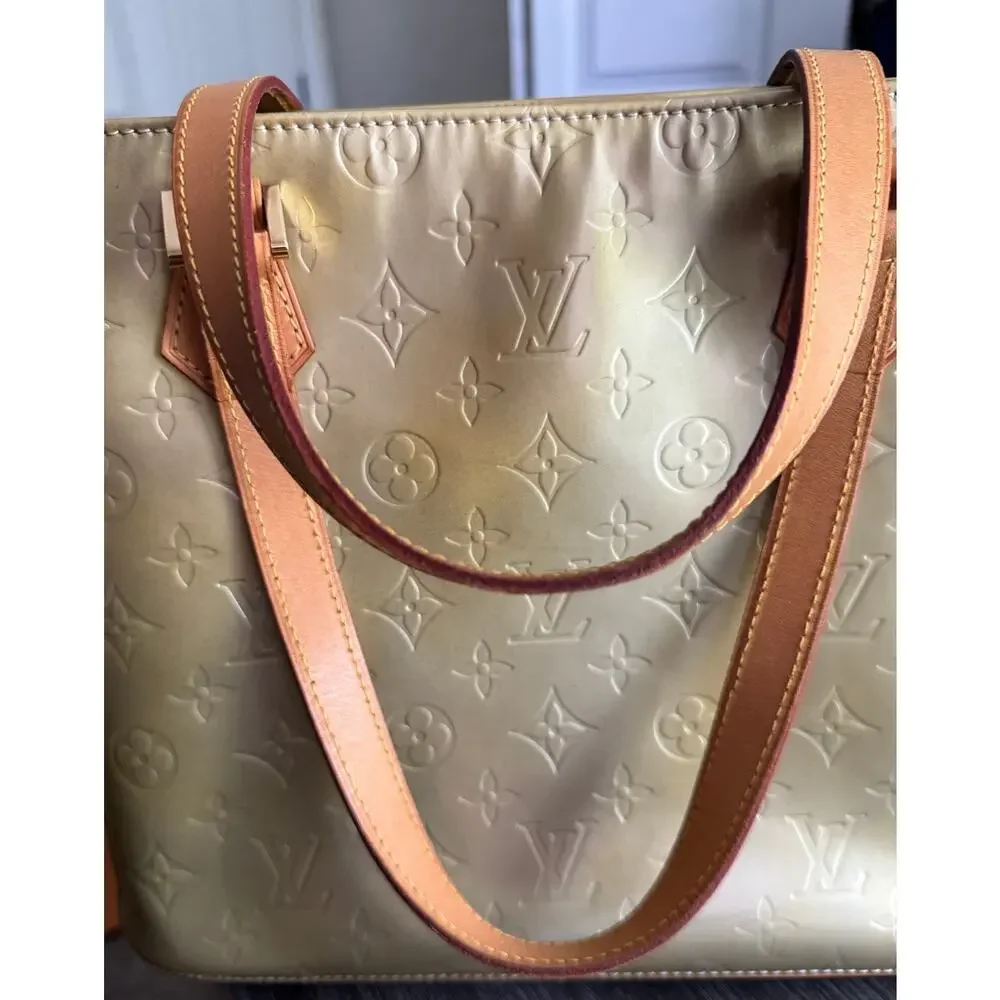 Authentic Louis Vuitton Houston‎ Tote Bag Purse Vernis Patent Leather